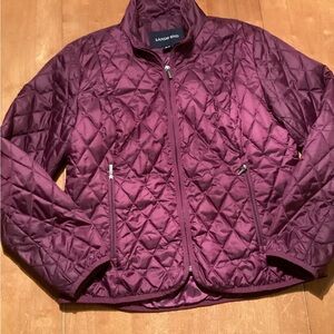 Lands' End Women's Puffer Jacket - Rich Purple - Primaloft - Lightweight - MP